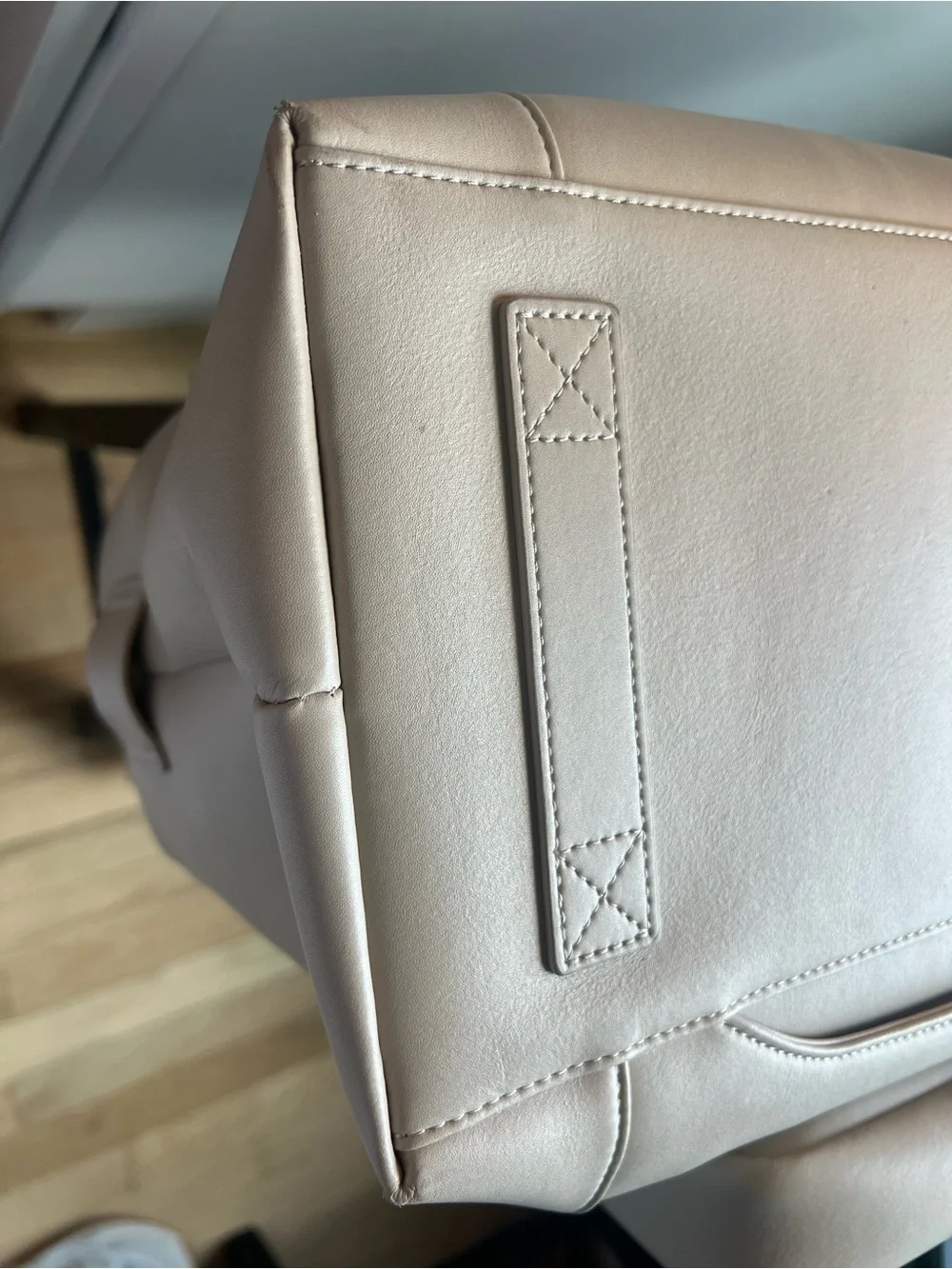 MONOS Metro Vegan Leather Duffel Bag with detachable pouch — ivory - Picture 8 of 16